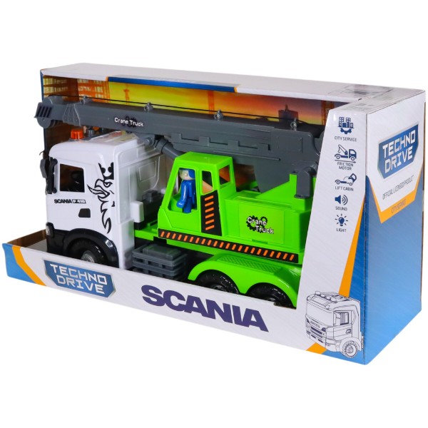 Фото - Наземная спецтехника TechnoDrive Mid Truck – АВТОКРАН SCANIA (свет, звук) (3006KS)